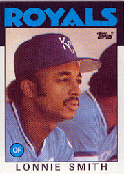 1986 Topps Baseball Cards      617     Lonnie Smith